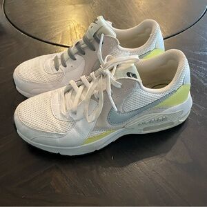 Nike airmax White and Gray Shoes 7.5 with Yellow Highlights